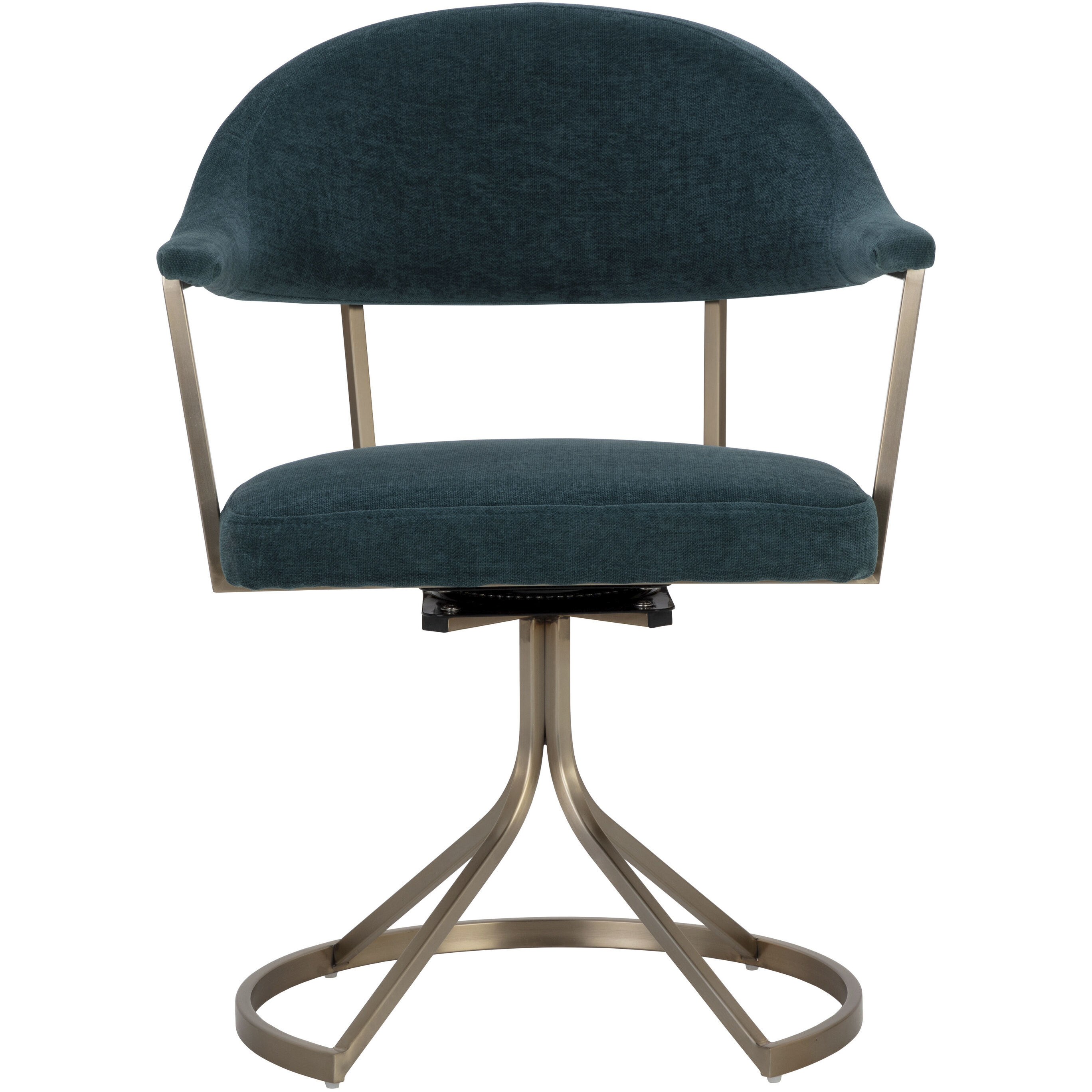 Bexley Danny Teal Swivel Dining Armchair, Swivel